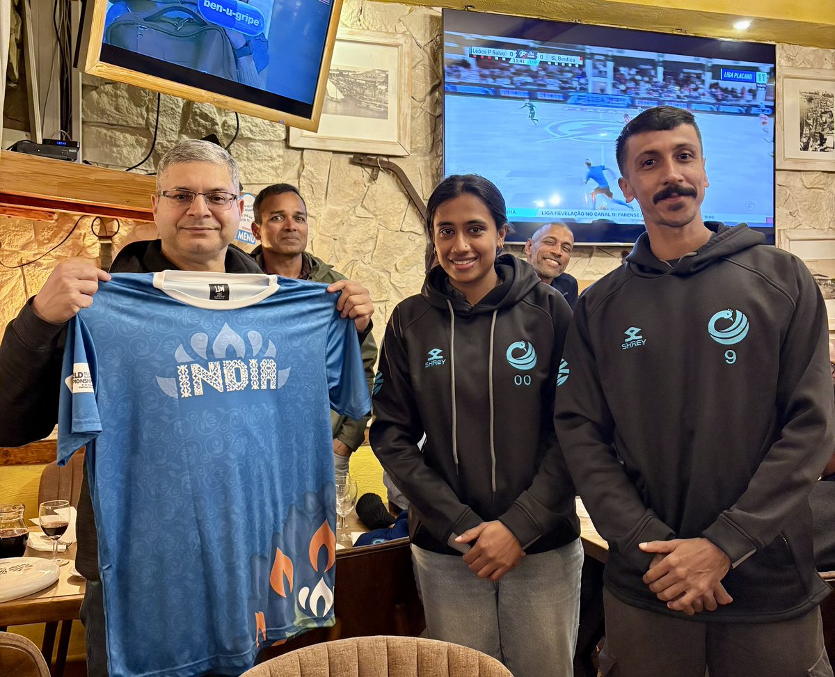 prkundal's tweet image. A pleasure to interact with the Indian teams from @IndiaUltimate playing at the 2025 World Flying Disc Federation Championships in Portimão. Over 2500 players in 136 teams from 38 countries, with over 100 from India taking part in the event. @Media_SAI @IndiaSports @YASMinistry
