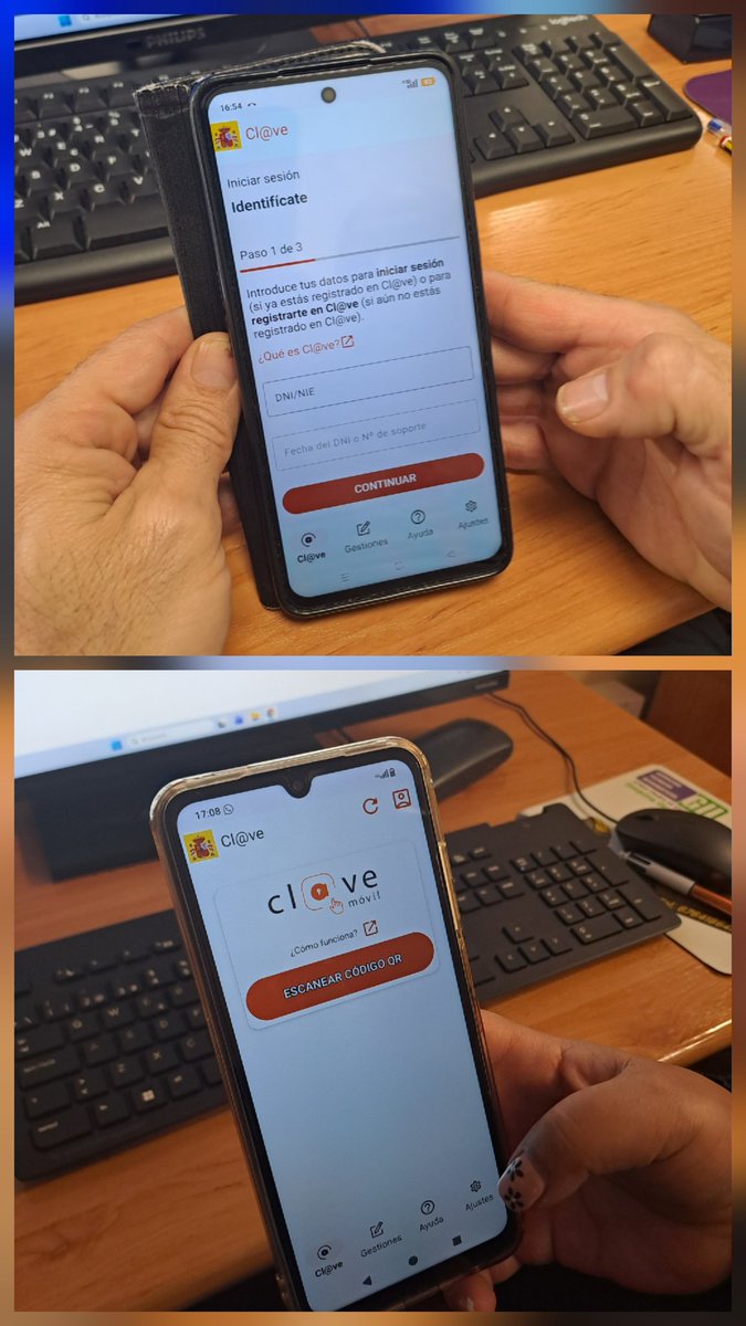CepaElCamino's tweet image. En la 2ª sesión con Adela de @cyldigital 👩‍🏫 el alumnado de #Informática 💻 ha instalado la Clave Pin 🔑 en su móvil 📱 y ha accedido a la Carpeta del ciudadano 📂, la Sede Electrónica de la @DGTes 🚗 y el Portal de la Seg. Social 🏥 para consultar el informe de su vida laboral 📄