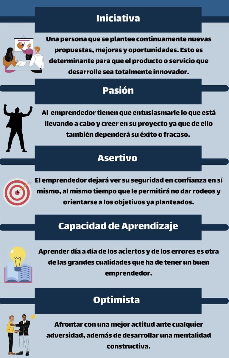 Un #emprendedor no sólo es quien tiene una idea, sino quien reúne algunas características específicas que harán que su proyecto sea un #éxito. 

De ahí la importancia de incentivar y potenciar el espíritu emprendedor. 

#Emprendimiento #Emprender