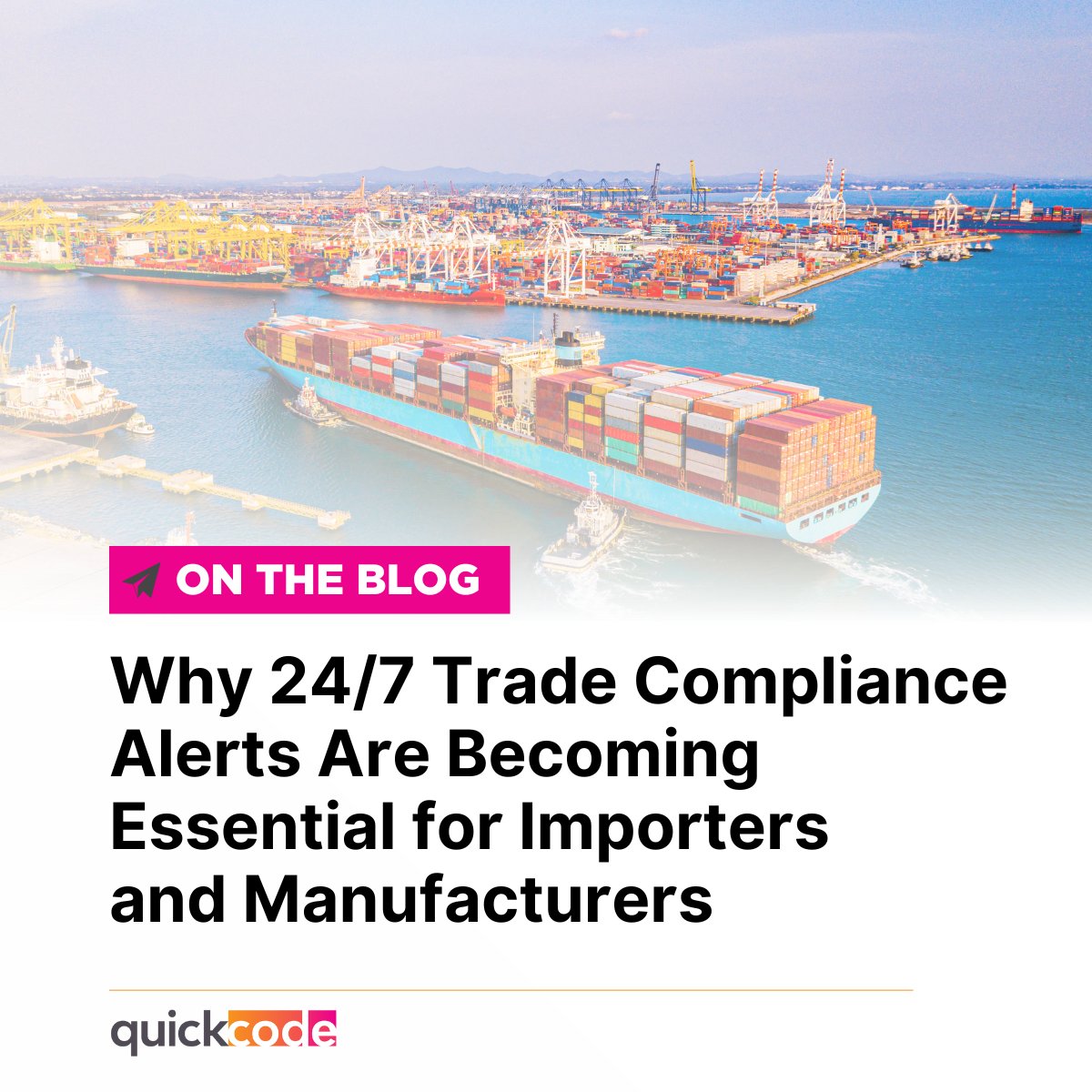 QuickCodeAI's tweet image. Still using spreadsheets to track HTS, tariffs, and PGA rules? You’re already behind. Trade regs change fast, one update can mean delays or unexpected duties. Here’s why 24/7 compliance monitoring is now essential: hubs.la/Q03V70Gl0
#TradeCompliance #Tariffs #SupplyChain