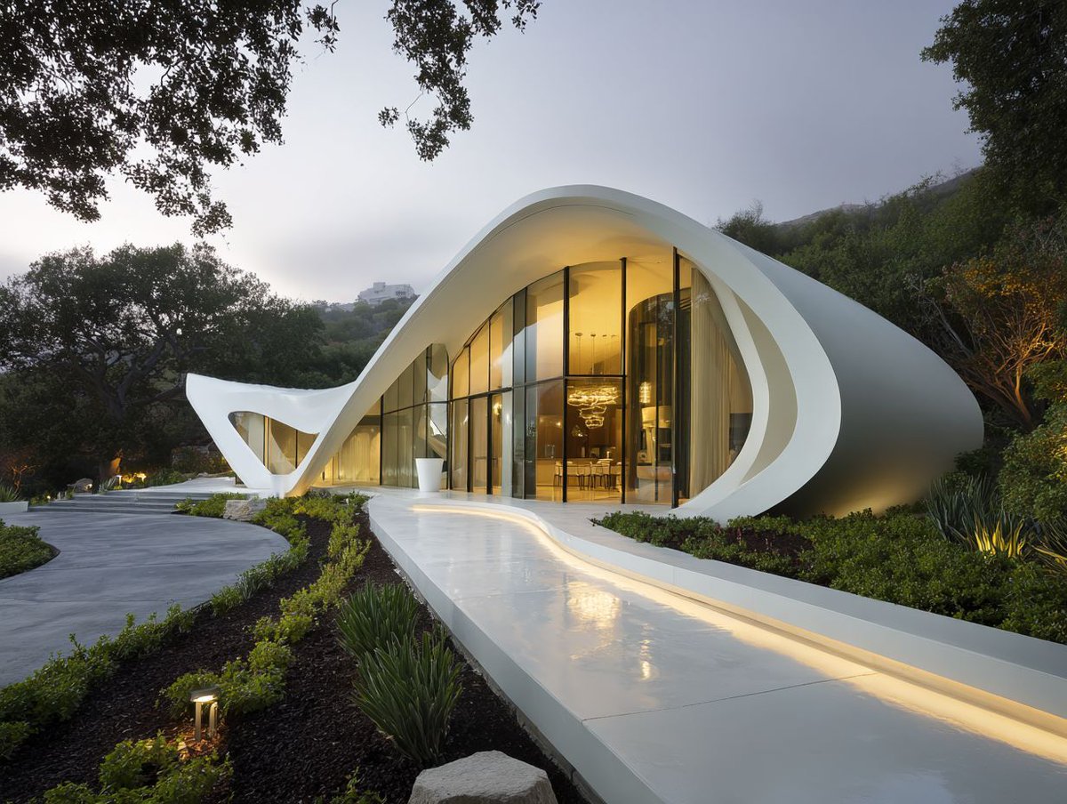 amitmurao's tweet image. A home shaped like a quiet breath—
soft curves settling into the landscape,
light tracing every contour.

It feels less constructed,
more grown into place.

#architecturelovers #futuristichomes #midjourney #organicarchitecture #visualstorytelling
