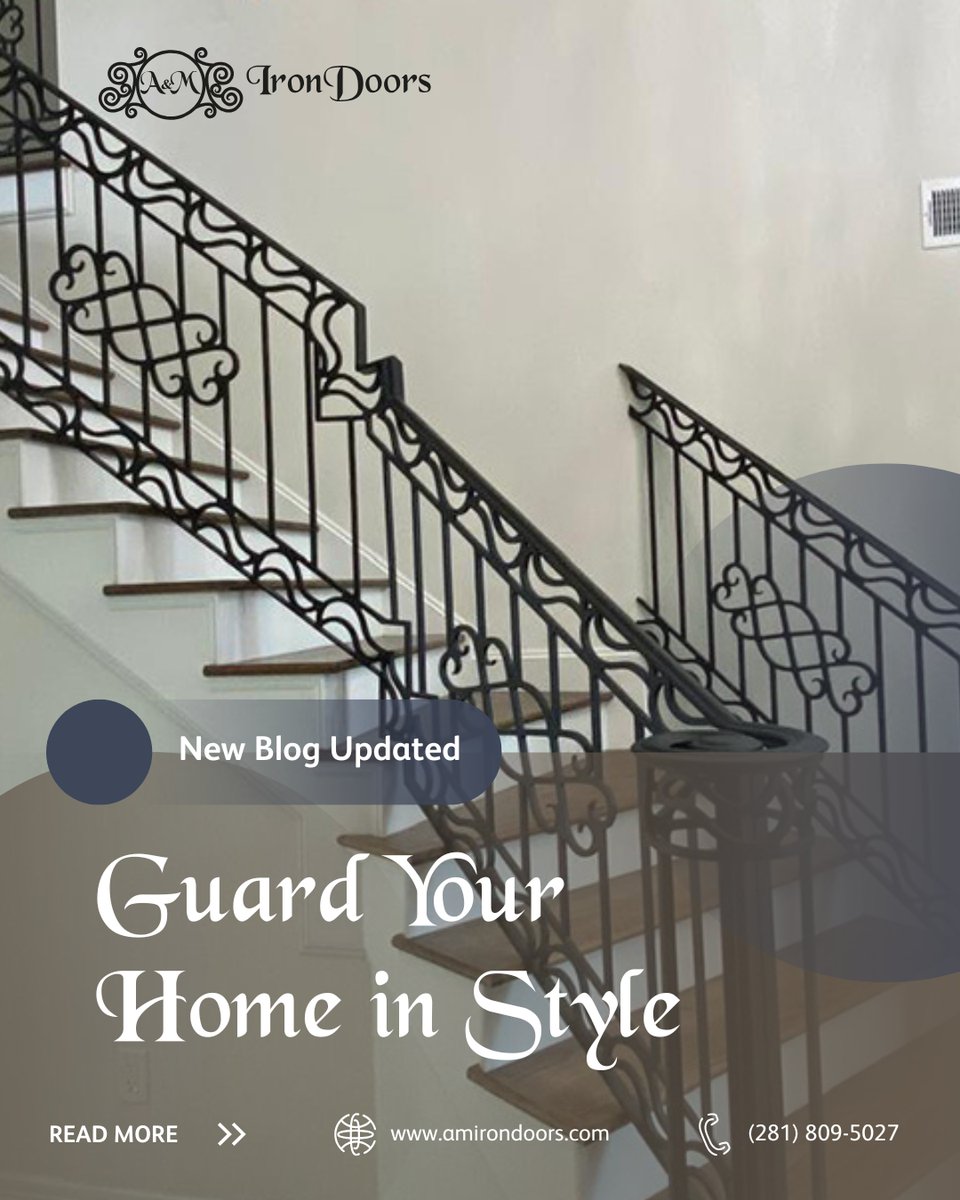 AMIronDoors's tweet image. 🛡️ Guard your home in style! Our sturdy iron rails provide secure barriers for balconies, stairs, and porches while adding sophisticated design to your spaces.

👉 amiroindoors.com or call (281) 809-5027
#HoustonIronRails #HomeSafety #StairRails #ExteriorDesign