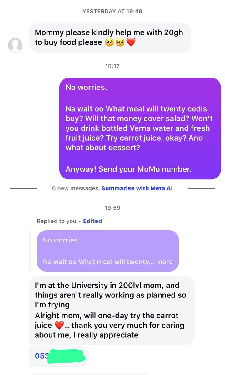 thenanaaba's tweet image. This was too funny

She’s still typing in my Instagram DM so I’ve blocked her😂

Bless her innocent beautiful heart ♥️

But when someone says goodnight it means the conversation is finished. Stop there okay?

PS: You lot should eat balances diets. Hoh!