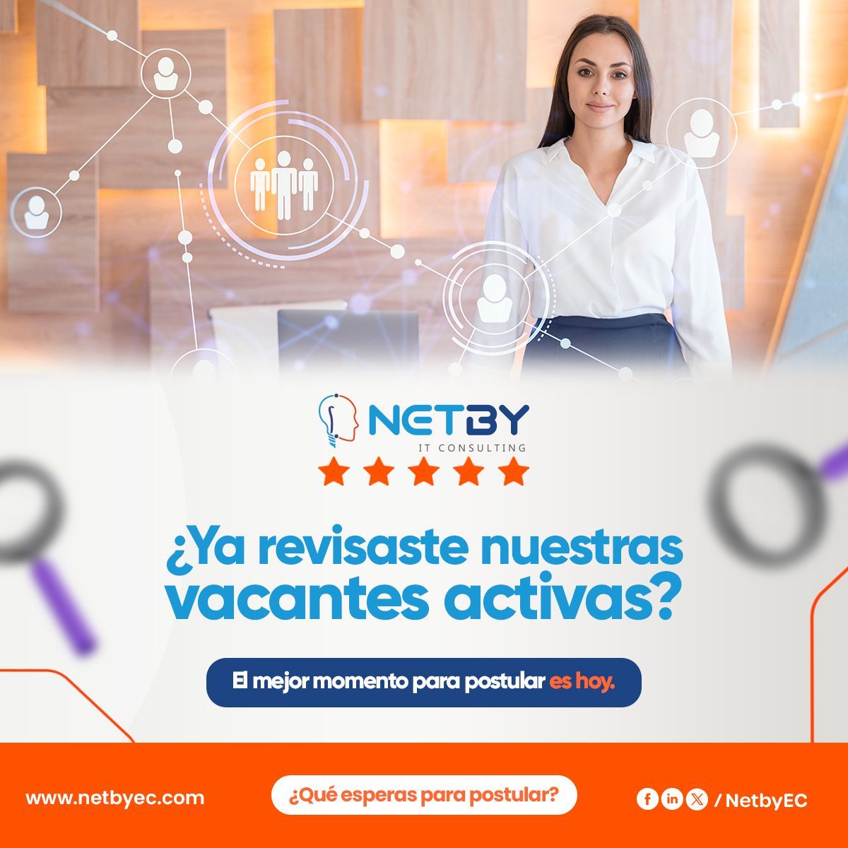 Netbyec's tweet image. 🔔En nuestra bolsa de empleo encontrarás proyectos reales que te permitirán crecer, aprender y conectar con empresas ecuatorianas líderes en tecnología.

👉 No te pierdas tu oportunidad, revisa nuestras vacantes aquí:
quierolaburo.com/company/netby-…

#NetbyEC #FOMO #BolsaDeEmpleo