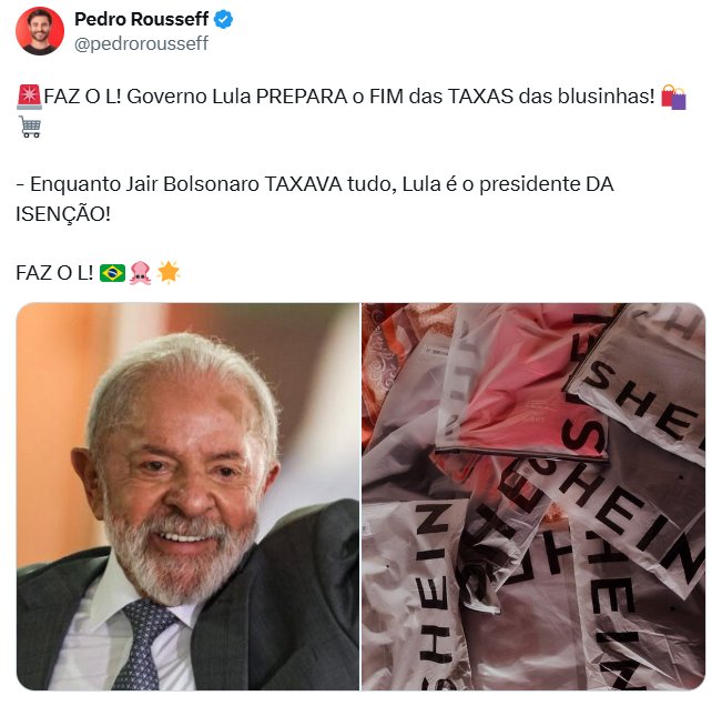 Andre17121979's tweet image. 🚨SURREAL– Lembrando que, desde 1º de agosto de 2024, as compras internacionais de até US$ 50 passaram a ser taxadas. A medida foi sancionada por Lula em 27 de julho de 2024.🤣👇