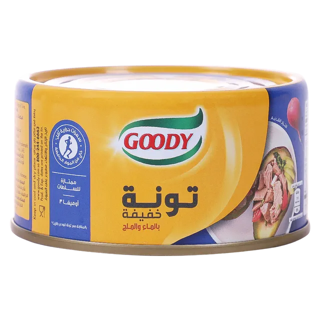 AHMEDALZAMER's tweet photo. تونة خفيفة قودي
🐠محفوظة بالماء
🐠سكيبجاك يعني قليلة بالزئبق https://t.co/o6tsp9Jgxs