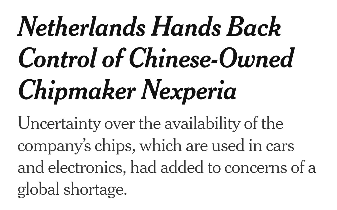 Glenn_Diesen's tweet image. After destroying trust and reputation by seizing a Chinese company, Netherlands agrees to hand it back. One of the great crisis of our time is the incompetence of our political leaders.