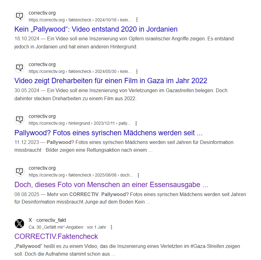 MollersPaul's tweet photo. @AlexSchaumburg "Gaza" wird ja auch von Correctiv verteidigt - und Israel der Tötung von 200 Journalisten beschuldigt und die Filme von vollen Märkten als Propaganda abgetan.
Außerdem: Von "Pallywood" würden nur die Rechten sprechen.
#Correctivs NS-Relativierung - war kein Zufall. https://t.co/9AbLeC52wb