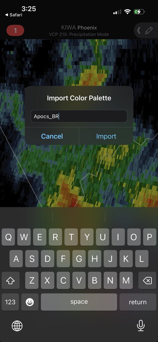 RadarScope's tweet image. We&apos;re partnering with WxTools.org to make it easier to import custom color palettes!

With version 5.5, RadarScope Pro subscribers can import color palettes with the tap of a button on their web site.