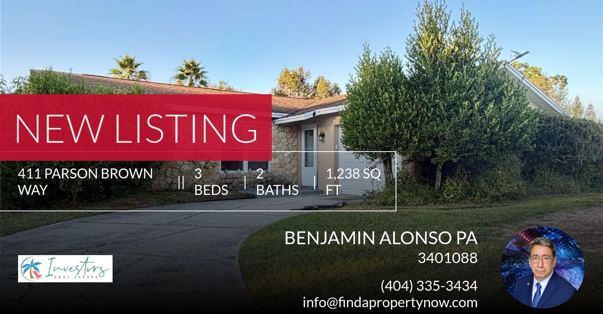 BenAlonsoCRE's tweet photo. 📍 New Listing 📍 Take a look at this fantastic new property that just hit the market located at 411 Parson Brown Way in Longwood. Reach out here or at (404) 335-3434 for more information

Thank you

Ben Alonso ABR PSA AHWD e-PRO N... https://t.co/TJ9rA8LHv3 https://t.co/5hx2w6sN5k