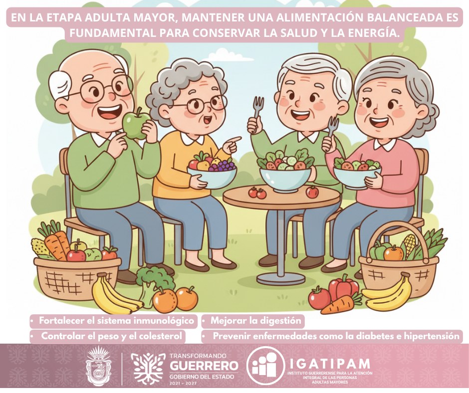 El consumo diario de frutas y verduras es esencial para las personas adultas mayores, ya que estos alimentos aportan vitaminas, minerales, fibra y antioxidantes que fortalecen el organismo y ayudan a prevenir enfermedades crónicas.