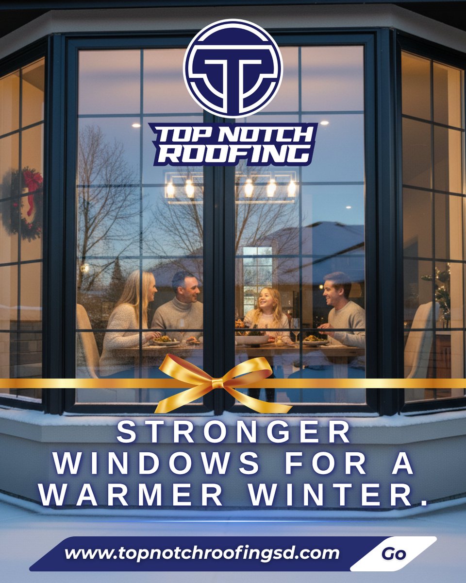 roofing_top25's tweet image. Stronger windows for a warmer home this winter. Get $1,000 OFF on projects $5,000 and up! Free estimates in 60 seconds on our website—click “Roof Estimate”. topnotchroofingsd.com 
(605) 941-0260
info@topnotchroofingsd.com 
Trust us 🇺🇸
 #TopNotchRoofing #WindowReplacement #USA