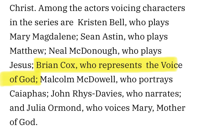 brian cox being the voice of God: “fuck off” [sends the flood]