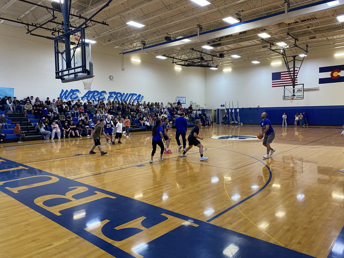 FMS Staff vs. Student Basketball Assembly today.