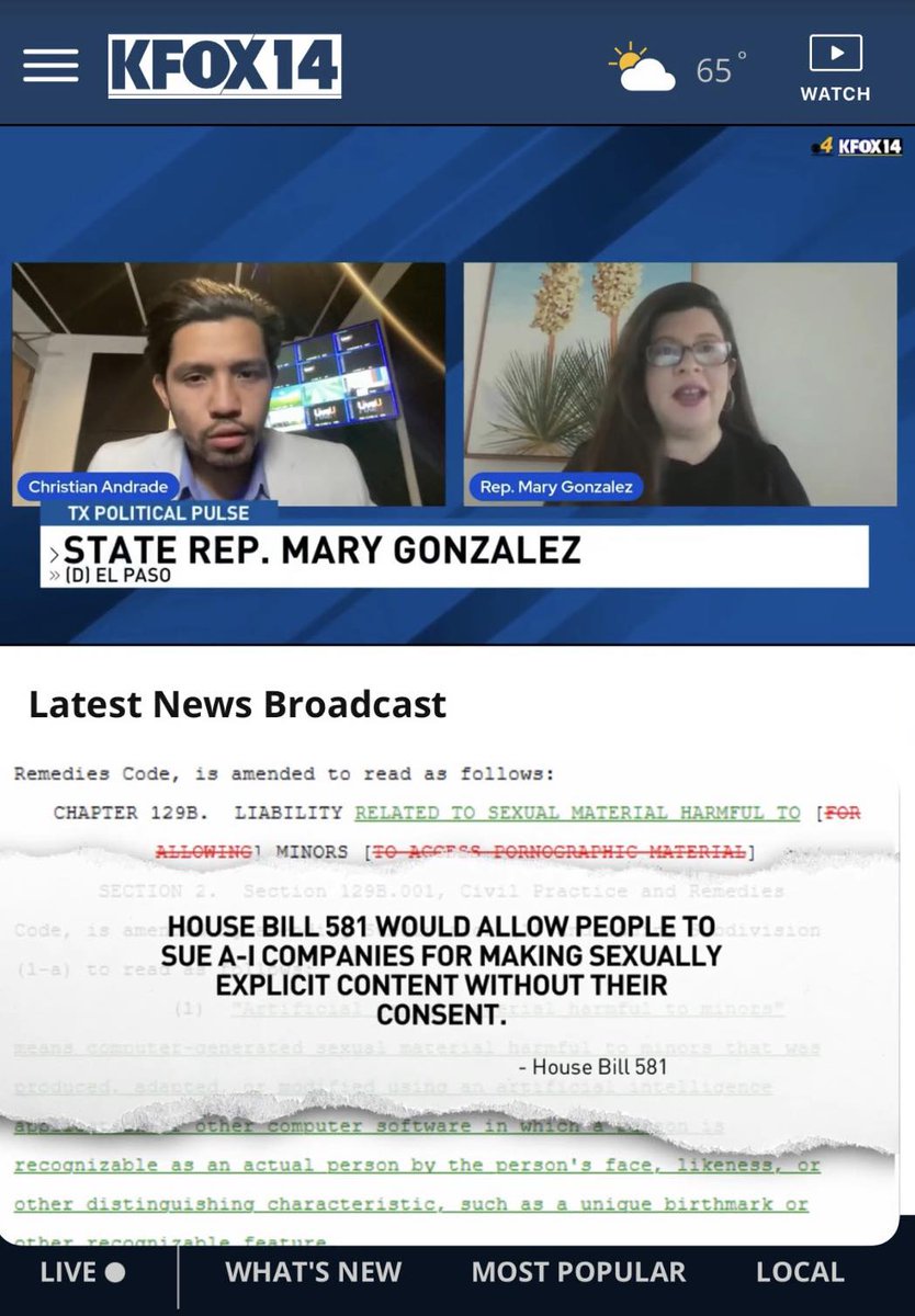 RepMaryGonzalez's tweet image. As artificial intelligence evolves, so must our laws. HB 581, which I passed this session, takes important action to protect women from AI sexually explicit deepfakes. Texas must continue to lead in proactive policy to ensure that everyone is safeguarded from the threats of AI.