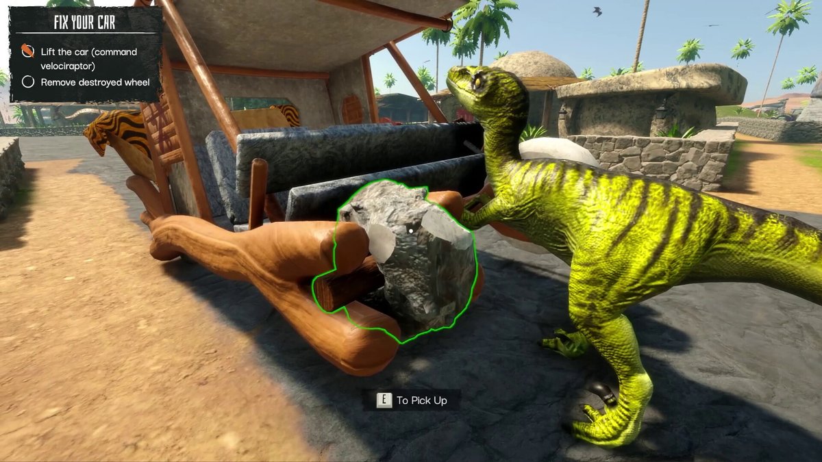 Indie_FreaksJP's tweet image. 恐竜と原始人が共に暮らす石器時代で便利屋として生きるオープンワールドライフシム『Primal Repairs』

目覚ましインコをスリングショットで止めたら、恐竜ベリーと石の車で出勤だ！

20種以上の個性豊かな恐竜を、運搬や草刈り、料理などに活用
広大な原始人都市で、ますます奇妙さを増す修理に挑め