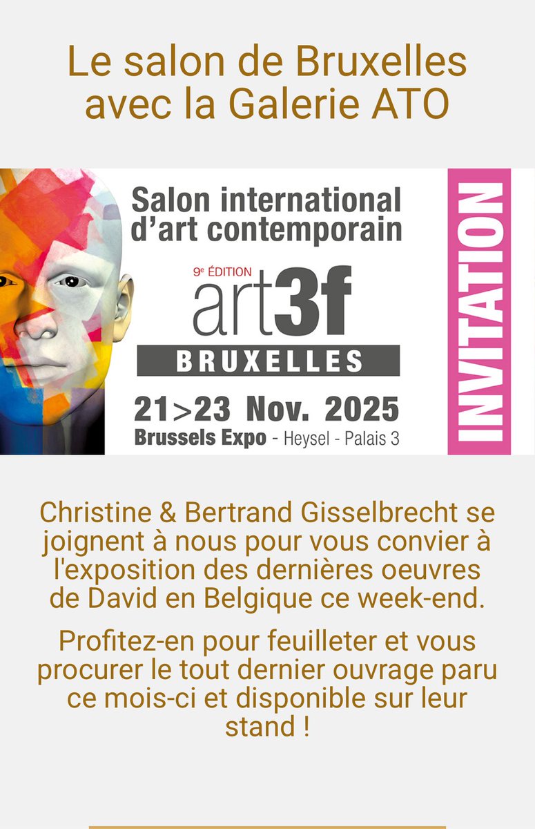 david_jamin's tweet image. BRUXELLES ce week-end 
avec la Galerie ATO

art3f.fr/form/fr-bruxel…