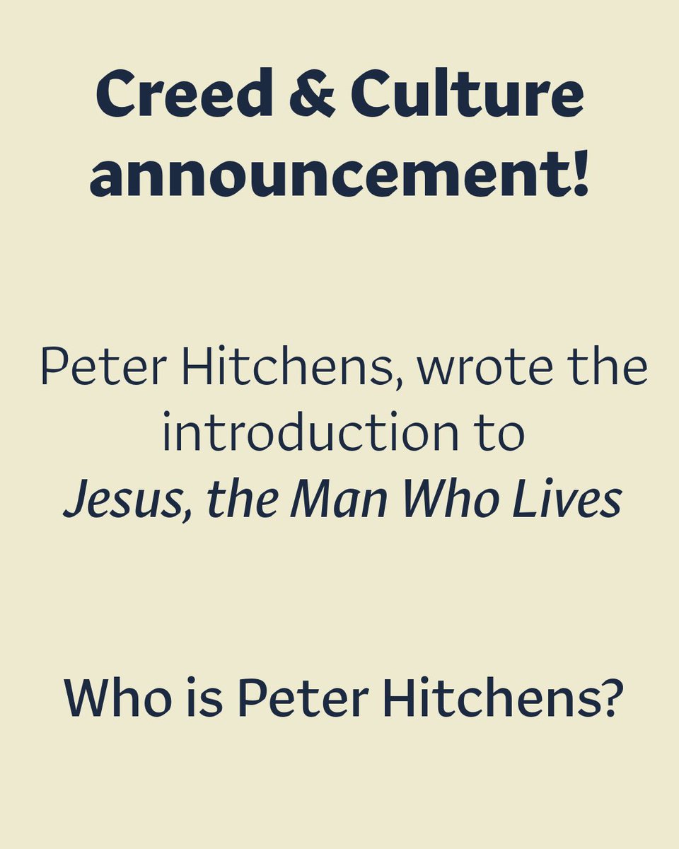 C_and_C_Books's tweet image. Peter Hitchens is writing the introduction for one of our books! 

Learn all about him and red an excerpt from the introduction

#publishing #books #bookintro #creedandculture #jesus #god #peterhitchens