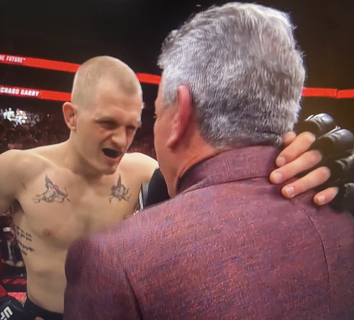 Ian Garry wants to kiss Bruce Buffer so bad