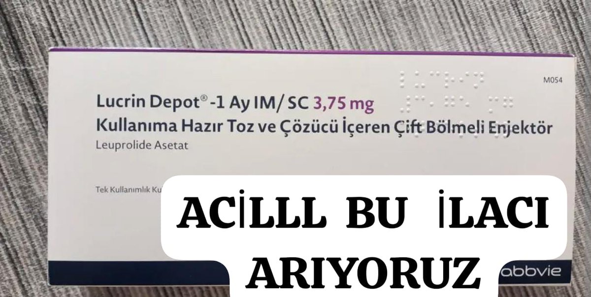 AvLeylak's tweet image. Acil bu ilaca ihtiyacı olan bi kardeşimiz var. 
RT yaparak ilacın bulunmasına destek olur musunuz? 
İlacı temin edebilecek varsa DM den ulaşabilirsiniz.