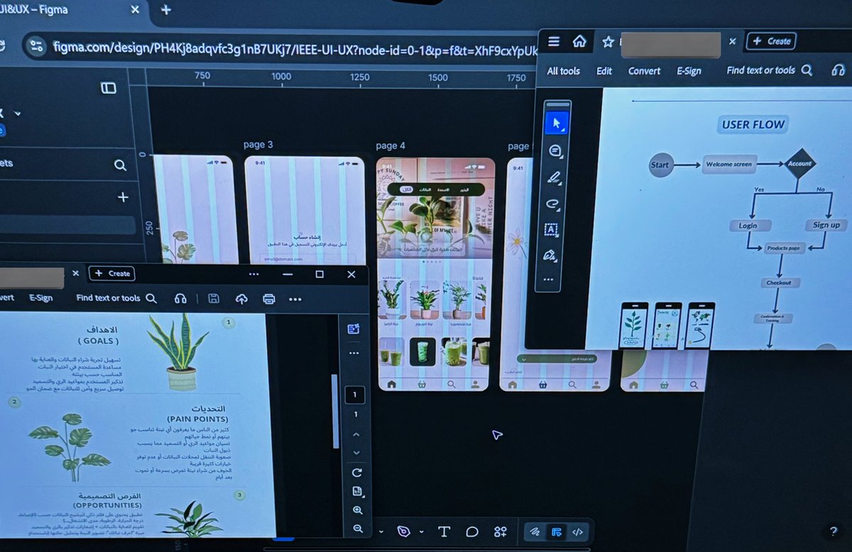 ثاني يوم ✅
تكلمنا عن كامل رحلة المستخدم و سوينا نموذج اولي 
 Pain points - goals - opportunities - user journey - user flow و طبقناها على التصميم و عملنا له Prototype 📲✨
<a href="/IEEE__TU/">IEEE TU</a>