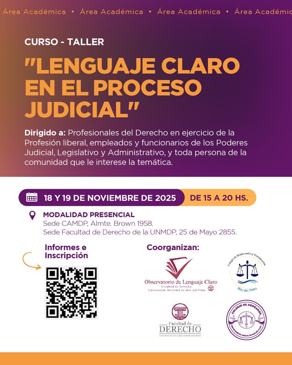 Gracias al Observatorio de Lenguaje Claro de la U. de Mar del Plata por la invitación y hermosa experiencia! #lenguajeclaro y #justicia