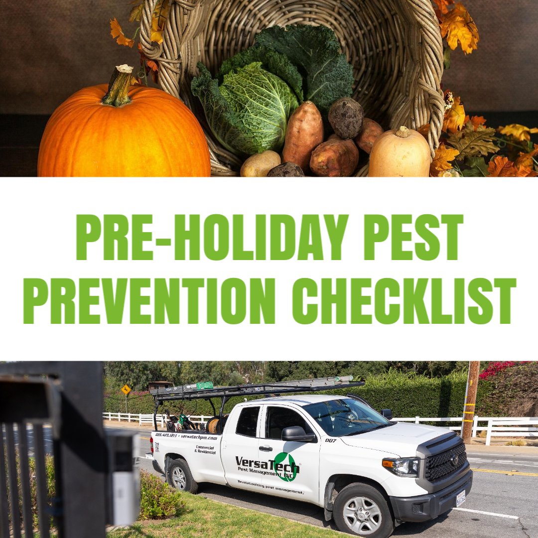 VersaTechPM's tweet image. Prevent pest activity during the holidays with our pest prevention checklist. Got pests? Our highly-skilled pest experts at Versa-Tech PM® are here for you with top rated pest control solutions you can count on. Call to get started at (888) 429-1213. ##pestcontrol #exterminators