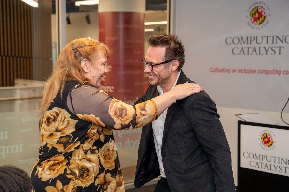 umdcs's tweet image. 👏@UofMaryland celebrated the opening of the Dr. Jan Plane Student Lounge through a gift from alum @brendaniribe. The space recognizes Plane’s decades of work expanding access to computing. 

Read more: go.umd.edu/Plane11-2025