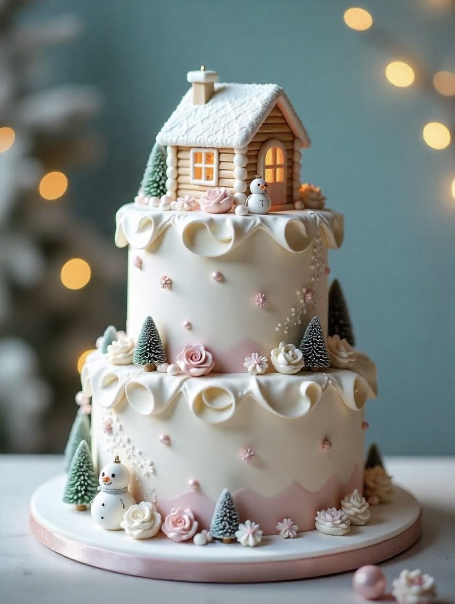 cuddly2020's tweet image. More beautiful cakes 🎄