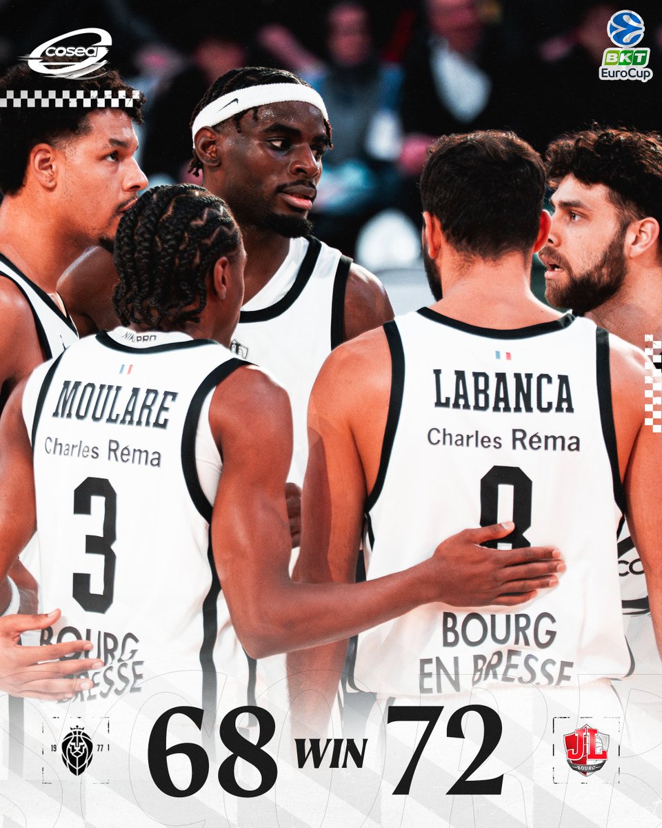 VICTOIRE 🔥

<a href="/LondonLions/">London Lions Basketball</a> - 68 🆚 72 - COSEA JL Bourg

L'équipe n'a rien lâché jusqu'à la dernière minute et signe une nouvelle victoire en EuroCup ! Bien joué les gars 👏

#WeRedy | <a href="/EuroCup/">BKT EuroCup</a> | #RoadToGreatness