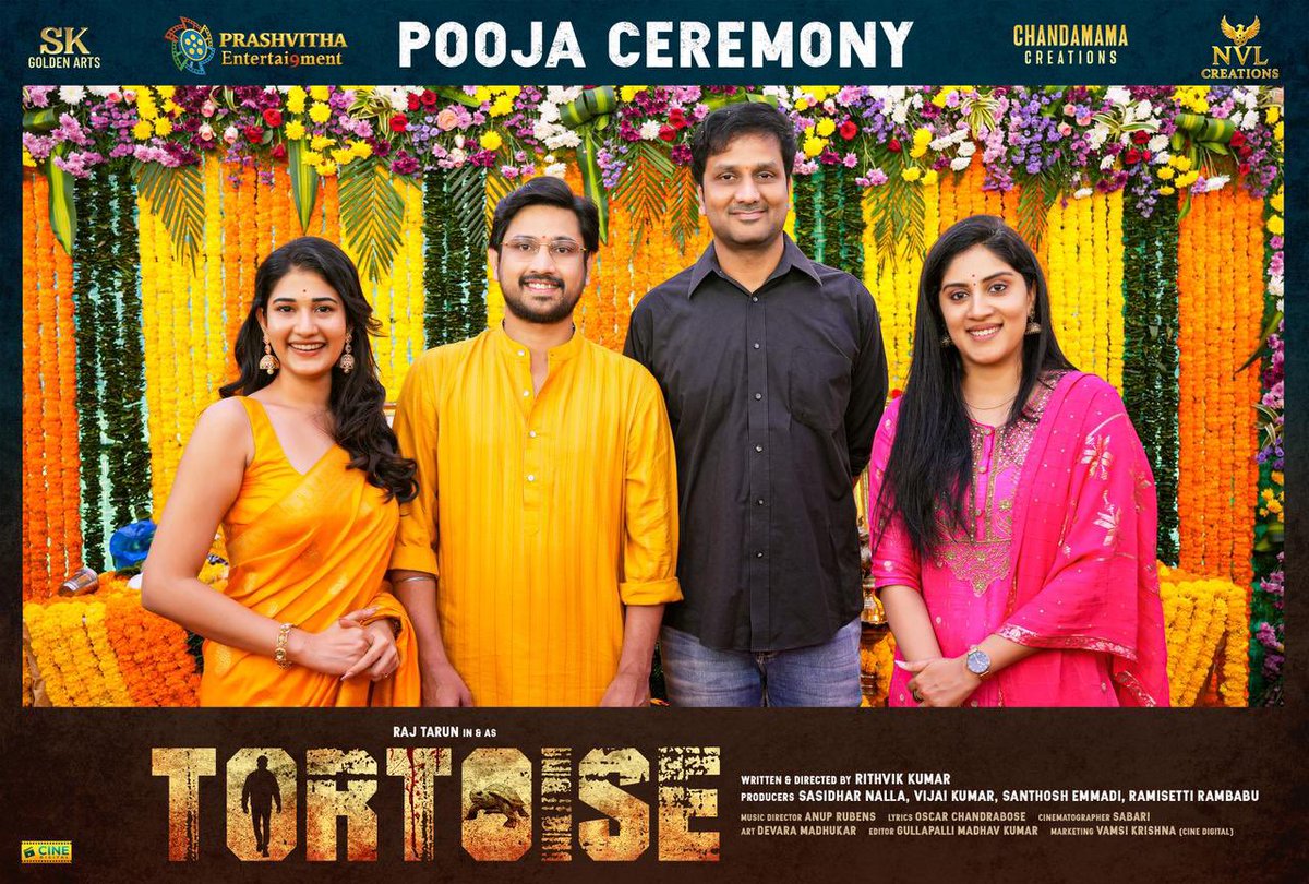 HousefullMovis's tweet image. . #Tortoise Movie kickstarts with a sacred Pooja Ceremony 🎬🐢

Here are some beautiful moments from the Pooja ceremony 📸

@itsRajTarun #RajTarun #RajTharun #AmruthaChowdary #SrinivasAvasarala @DhanyaBee #rithvikkumar @boselyricist @anuprubens @Cinedigital_tfi #TortoiseMovie