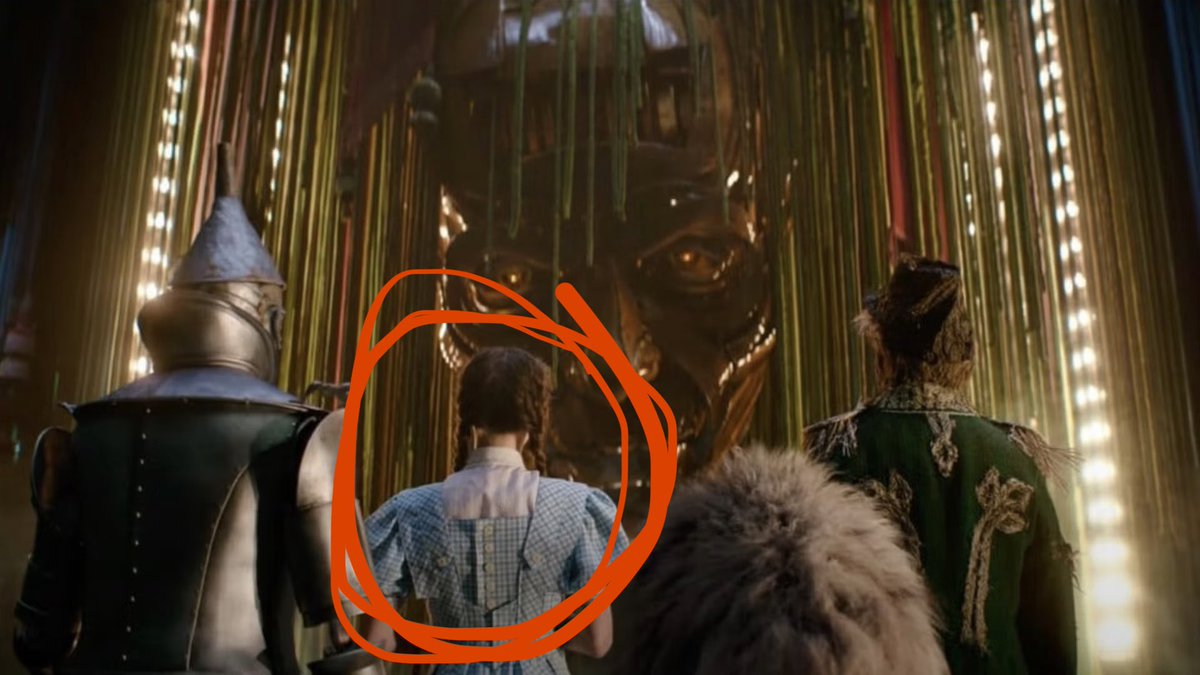 HoeannaNewsom's tweet image. Okay they are DEFINITELY setting up for a sequel about the mystery girl with the tablecloth dress. What’s her story?!?? #WickedForGood