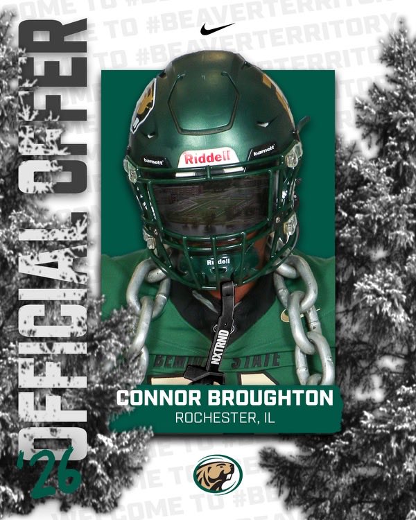 ConnorBroughtn_'s tweet photo. I’m blessed to have this opportunity presented to me thank you so much.
@MarcosJWatkins @CoachBolte @CoachLeonard3 @CoachHeinBSU @BSUBeaversFB @CoachFord_DC @BSUBeavers @BemidjiState @EDGYTIM https://t.co/vGPcv5QOq1