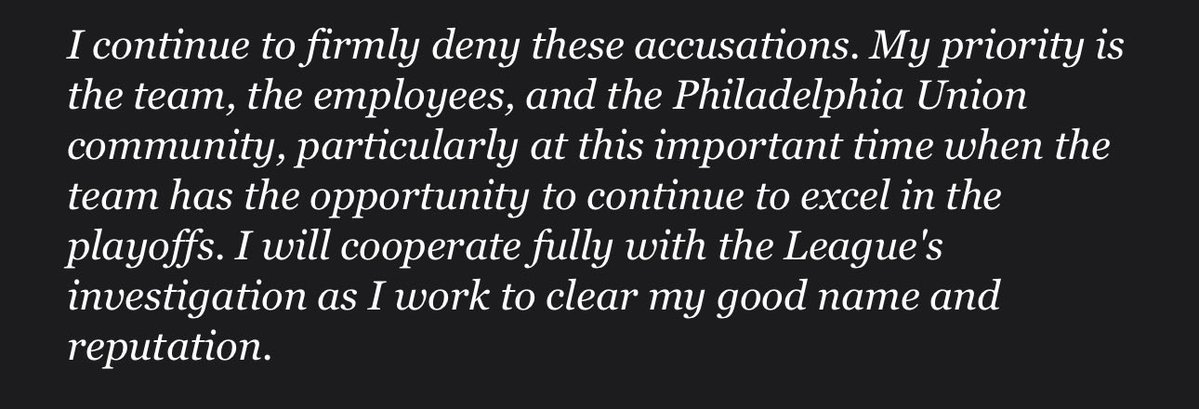 Ernst Tanner has provided the Guardian with the following comment, following the news that MLS has reopened its investigation into him: