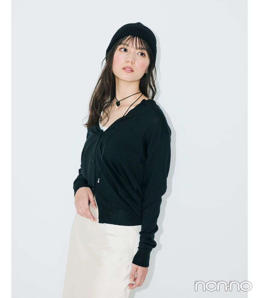 📢黒のクルーカーディガンの着こなし計画 
「シャツのように衿抜き」して大人っぽく😉
▶▷buff.ly/c2CqoP6 

#小坂菜緒  #日向坂46 
#ノンノ #nonno