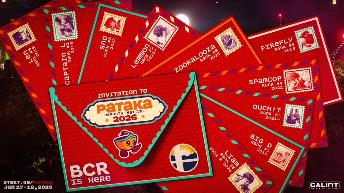 PatakaEsports's tweet image. BCR is Here
A blast from the past and present will be attending #Pataka2026 

We have over 30 of the previous best Smash Ultimate Players in British Columbia since the game was launched

Register now while early bird pricing is still on