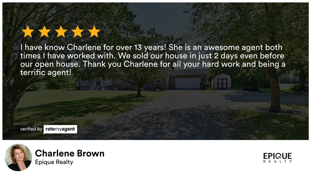 IndyCharlene's tweet photo. My latest RateMyAgent review in New Palestine.
IN Brokers License RB 140300081
https://t.co/CQDhh6ozel

...
#ratemyagent #realestate #eXp_Realty_in_Metropolitan_Indianapolis https://t.co/vqcyHXlCpT