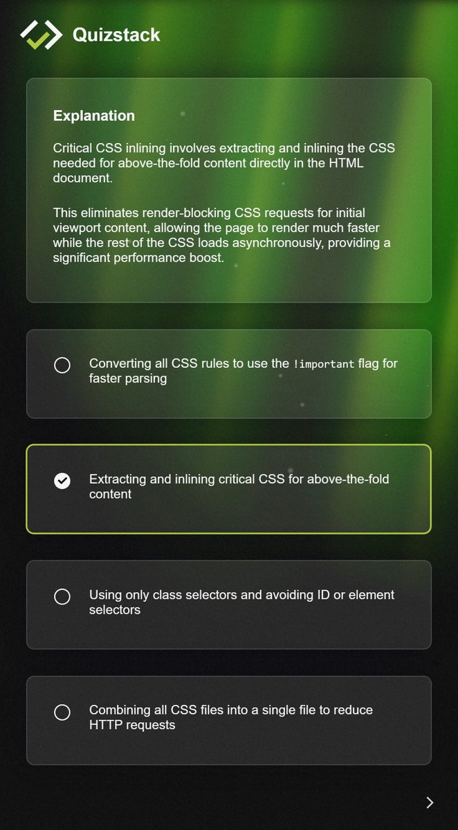quizstackapp's tweet image. Do you think of performances while coding ?

Find out more performance tips on quizstack.io 🚀