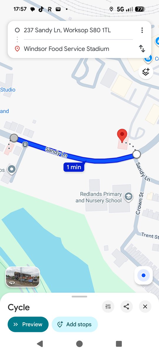 Might take a couple of minutes to cross the road.