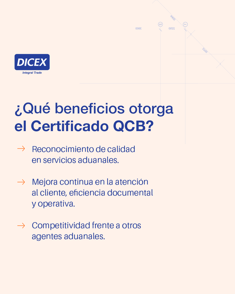 DICEX cuenta con la certificación Quality Customs Brokers (QCB) 📃✅ otorgada por ANACE y con validez en México, al ser una norma emitida por la Secretaría de Economía.