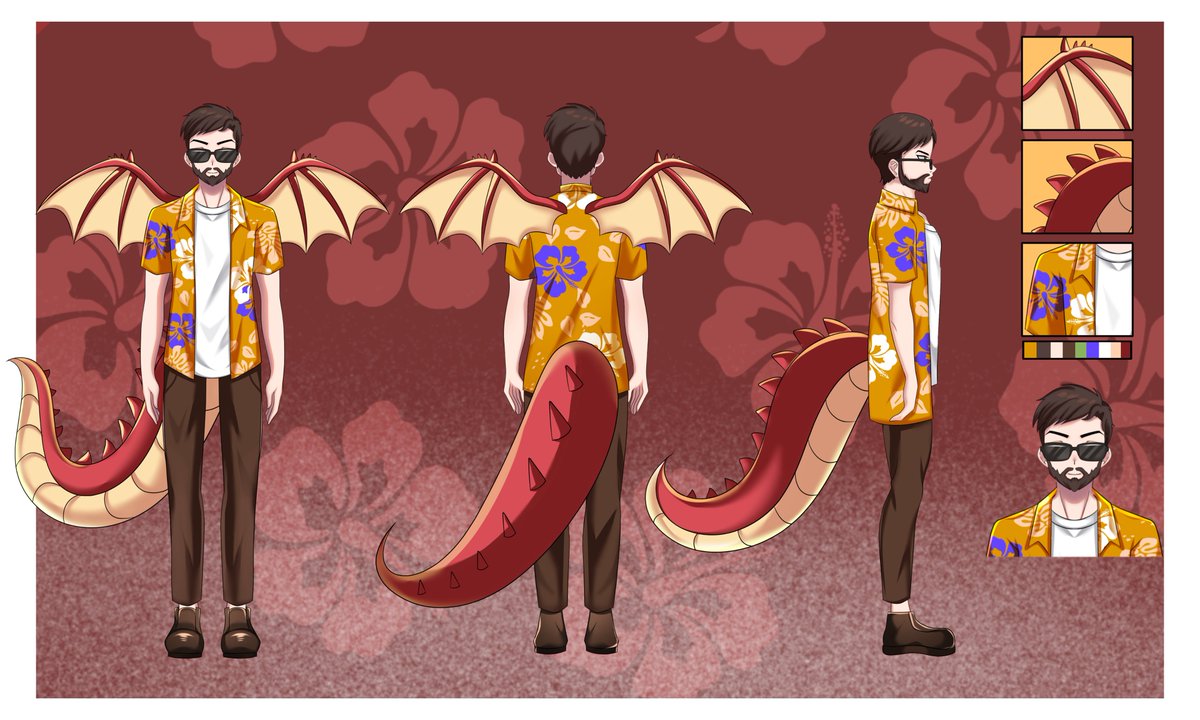 Cassius 'Cass' Conrad | Half dragon pngtuber tweet media