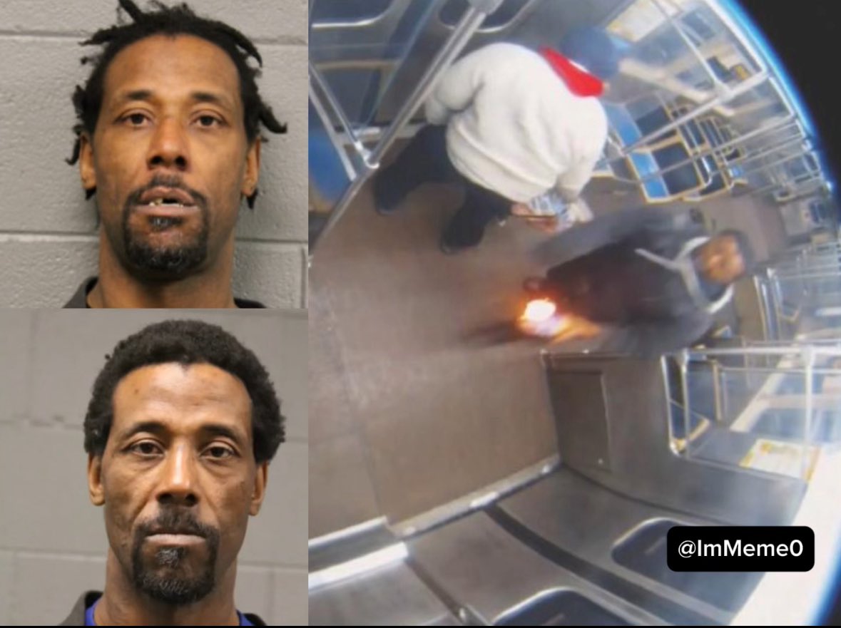 ImMeme0's tweet image. 🚨BREAKING: The Blue Line fire attacker has been identified as a repeat offender, Lawrence Reed .

After being arrested for randomly setting a 26-year-old woman on fire, Reed shouted “Burn alive, bitch!”as officers took him into custody.

CTA surveillance footage shows Reed…