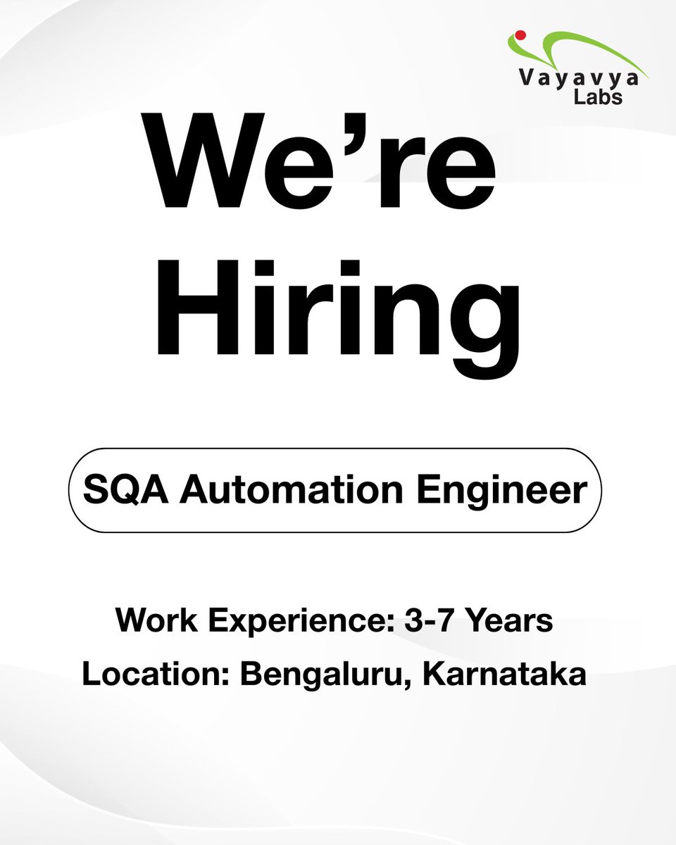 vayavya's tweet image. Don&apos;t just test, automate the future of sound!

Click the link below to learn more and apply now.

🔗 Job Link: vayavyalabs.com/current_openin…

#SQA #TestAutomationEngineer #Python #Bluetooth #AudioTech #Hiring #Bengaluru #VayavyaLabs #TechJobs #SiliconToSystem