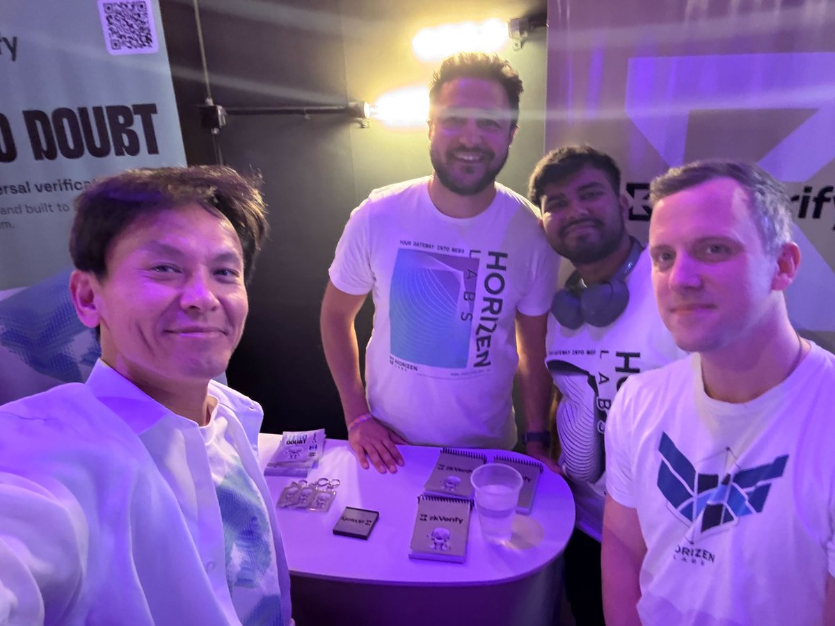 ZKVProtocol's tweet image. Big day for zkVerify at @HouseofZK&apos;s Verifying Intelligence in Buenos Aires 🇦🇷

Our team hit multiple stages to push the future of verifiable compute forward.

Here is the recap👇