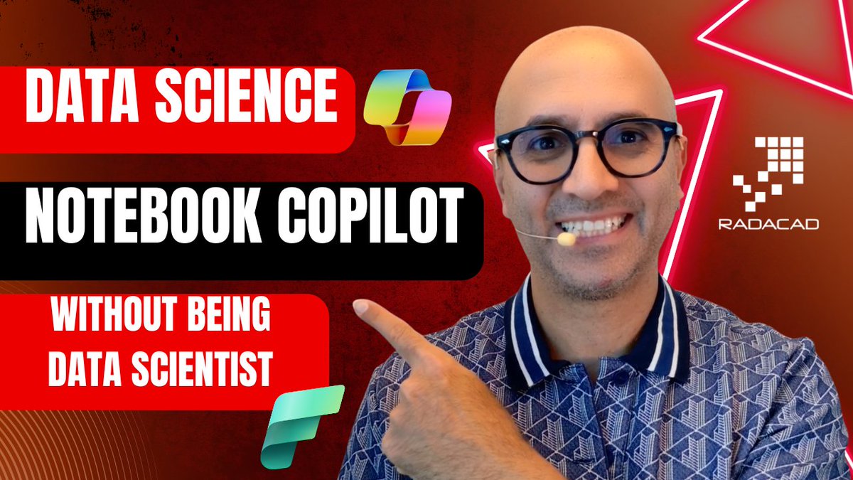 RADACAD_COM's tweet image. You can use #Copilot in #MicrosoftFabric #Notebook to write #MachineLearning and #DataScience code for you without you being a #DataScientist, how cool is that?

Watch my today&apos;s video to see an example of this and learn how it works

youtu.be/PKUMNl1C6H0

#DataAnalytics…