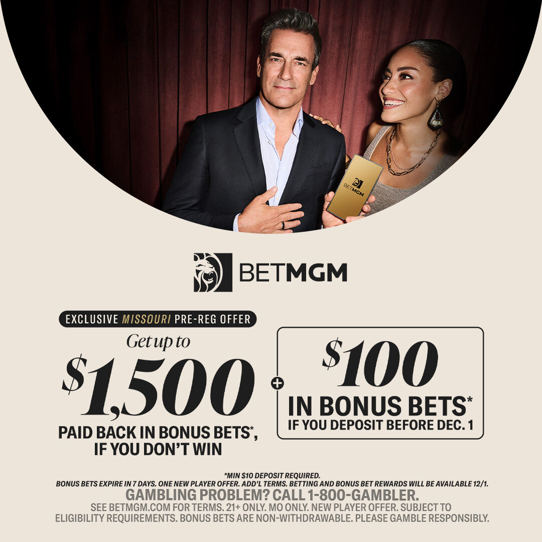 SharpStack's tweet image. Missouri — BetMGM is LIVE

Deposit $10 before Dec 1 → get up to $1,500 back on your first bet + $100 bonus bets.

👉 4for4.com/go/betmgm-miss…