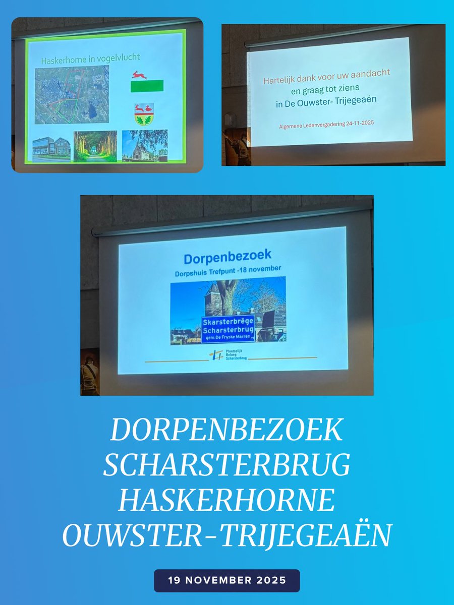 cu_dfm's tweet image. 💙 Vanavond waren we op bezoek in het dorpshuis in Haskerhorne, daar hebben we geluisterd naar presentaties van de plaatselijke belangen van Scharsterbrug, Haskerhorne &amp;amp; Ouwster-Trijegeaën. Dank voor de duidelijke presentaties en het werk wat jullie doen voor onze gemeente!

#DFM