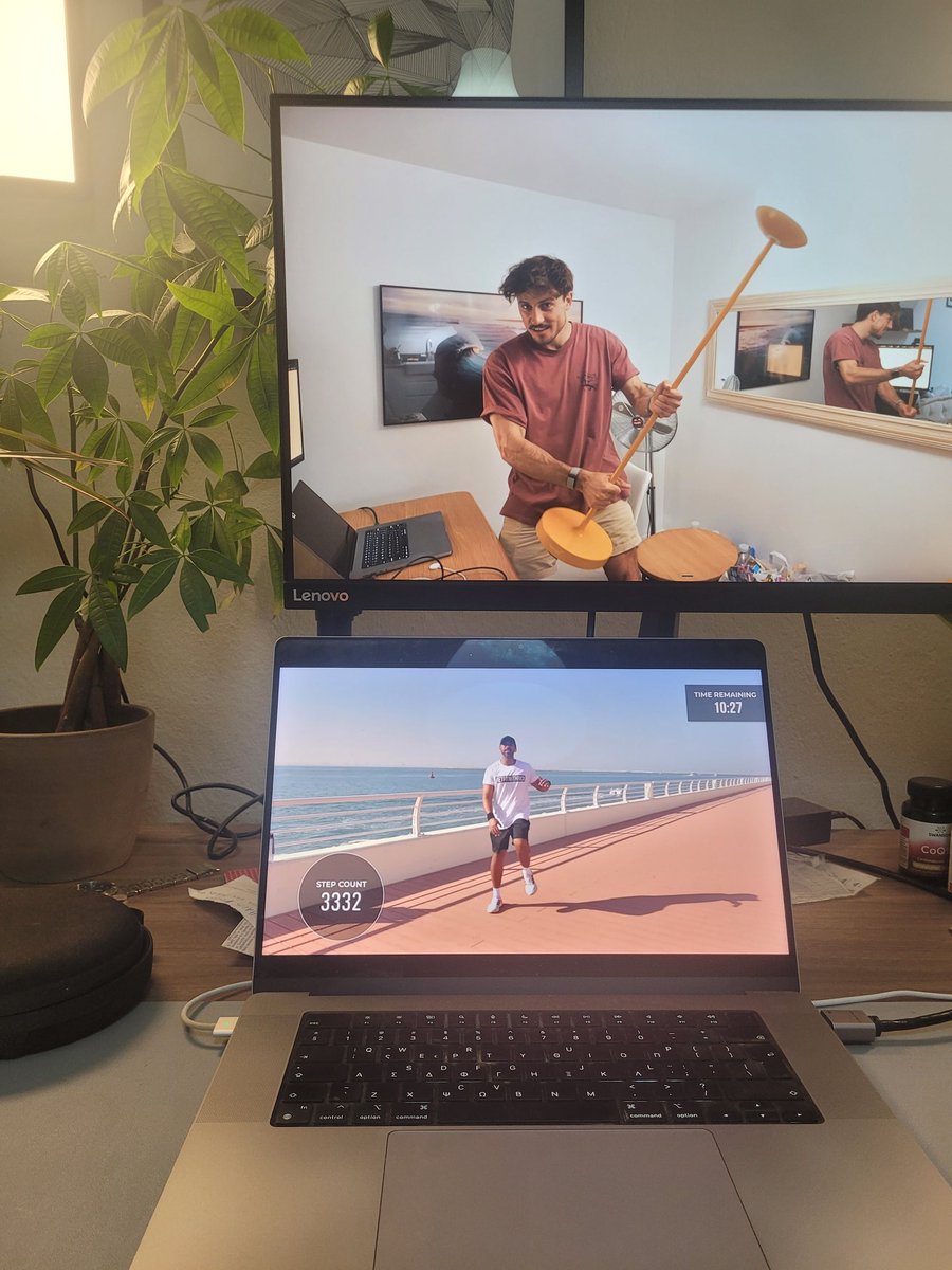 mike_chionidis's tweet image. Getting some inspiration while doing a home workout on a 🌧 day.

Thanks @marc_louvion for the video! Just envisioned two new viral features for my app🔥