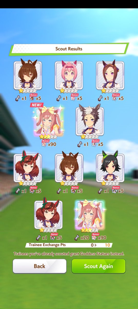 HowShouldIkno_'s tweet photo. @umamusume_eng Got 2 on my 1st 10 pull https://t.co/j0JLWekxrH