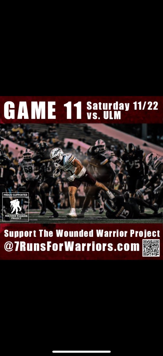 Don’t forget to donate this week @ 7runsforwarriors.com
We are so close to reaching our goal for the season! 
Support our Wounded Warriors! 
Go Bobcats !